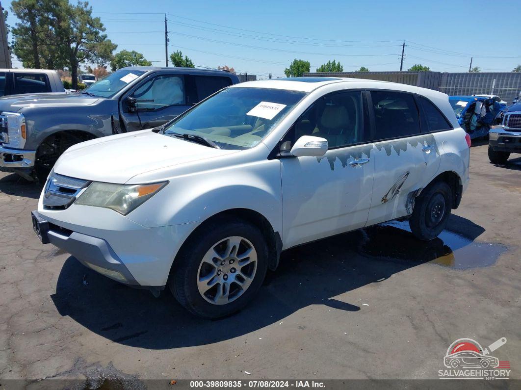 2HNYD28459H509496 2009 ACURA MDX photo no. 2