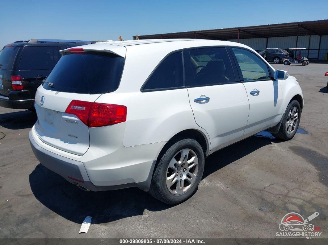 2HNYD28459H509496 2009 ACURA MDX photo no. 4