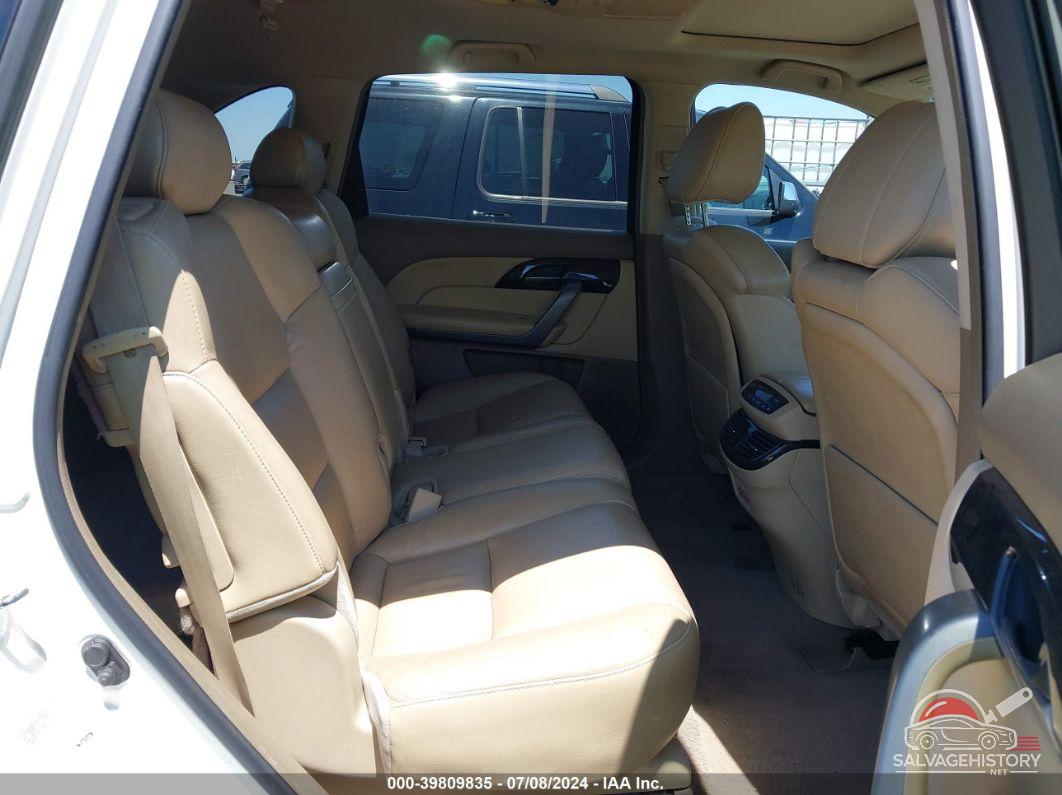 2HNYD28459H509496 2009 ACURA MDX photo no. 8
