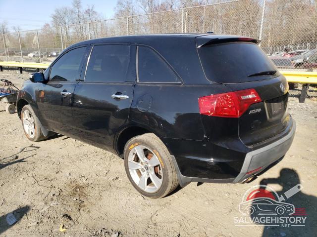 2HNYD28609H509097 2009 ACURA MDX photo no. 2