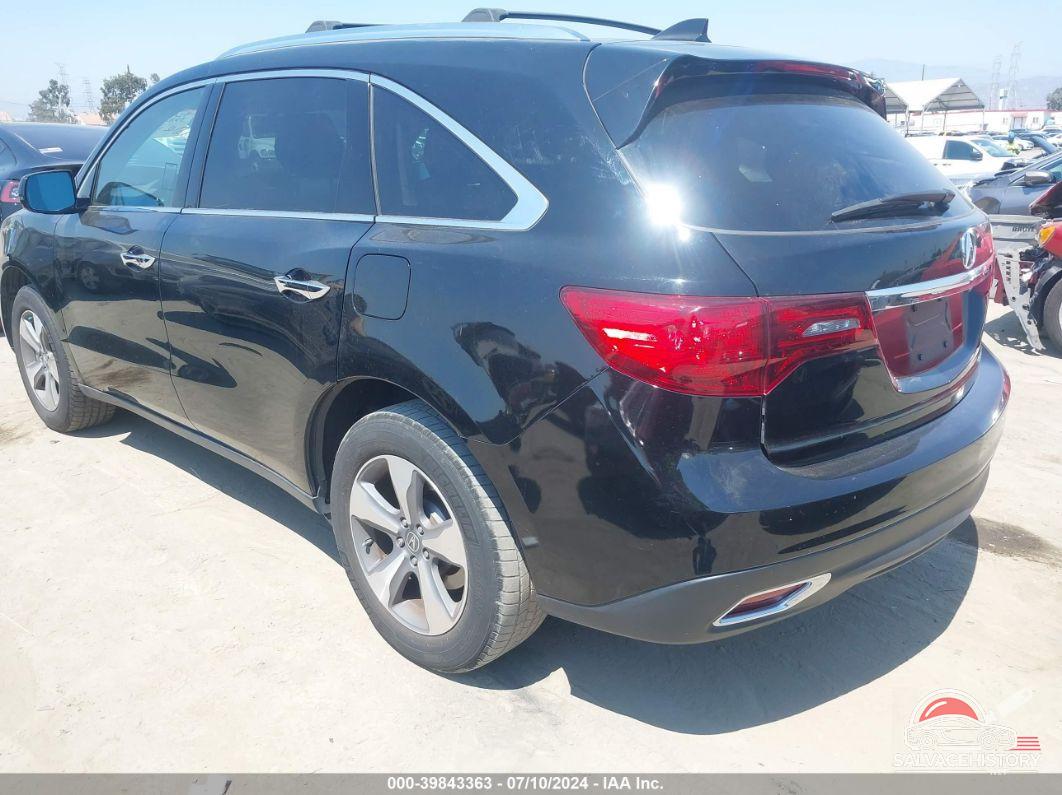 5FRYD3H28EB005114 2014 ACURA MDX photo no. 3