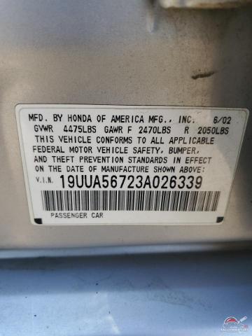 19UUA56723A026339 2003 ACURA TL photo no. 12