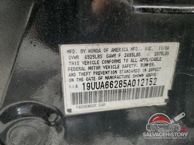 19UUA66285A012152 2005 ACURA TL photo no. 13