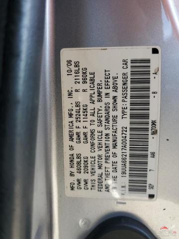 19UUA66217A004722 2007 ACURA TL photo no. 12