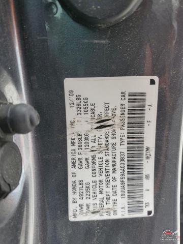 19UUA9F59AA003837 2010 ACURA TL photo no. 12