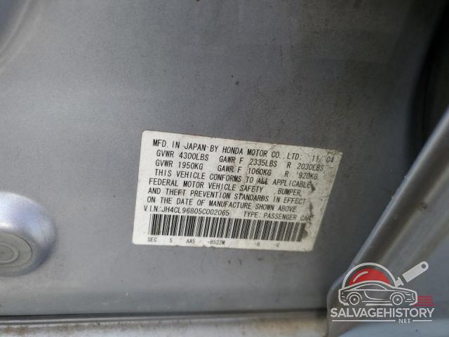 JH4CL96805C002065 2005 ACURA TSX photo no. 12