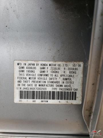 JH4CL968X7C002920 2007 ACURA TSX photo no. 12