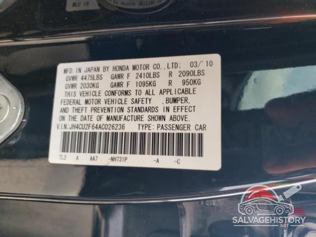 JH4CU2F64AC026236 2010 ACURA TSX photo no. 12