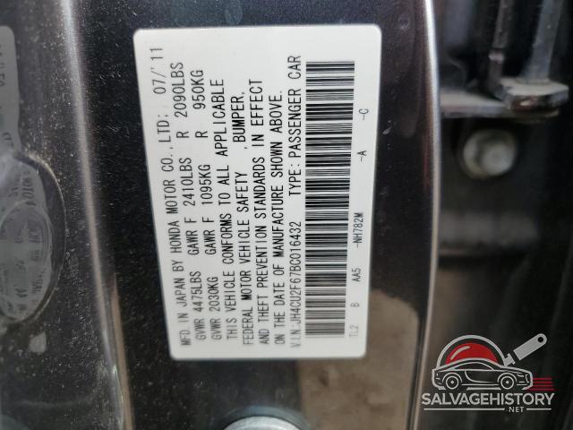 JH4CU2F67BC016432 2011 ACURA TSX photo no. 12