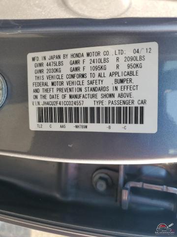 JH4CU2F41CC024557 2012 ACURA TSX photo no. 13