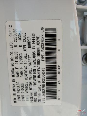 JH4CW2H61CC004513 2012 ACURA TSX photo no. 12