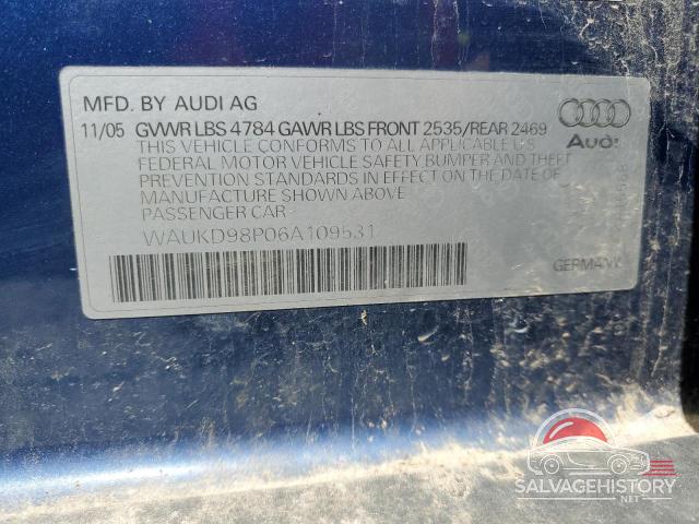 WAUKD98P06A109531 2006 AUDI A3 photo no. 13