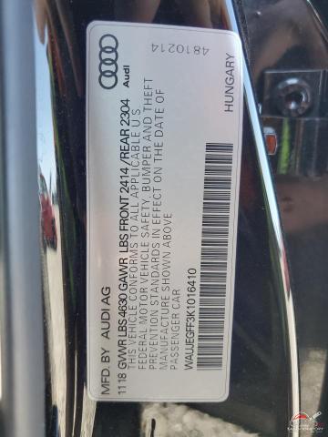 WAUJEGFF3K1016410 2019 AUDI A3 photo no. 12