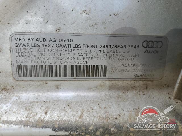 WAUFFAFL7AN066689 2010 AUDI A4 photo no. 12