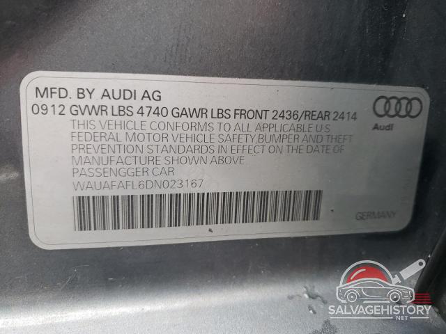 WAUAFAFL6DN023167 2013 AUDI A4 photo no. 12
