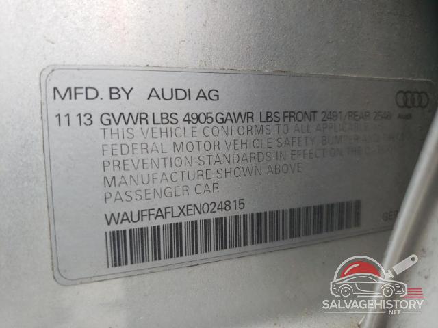 WAUFFAFLXEN024815 2014 AUDI A4 photo no. 12