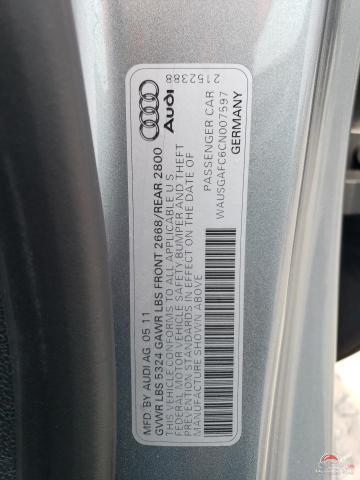 WAUSGAFC6CN007597 2012 AUDI A7 photo no. 12