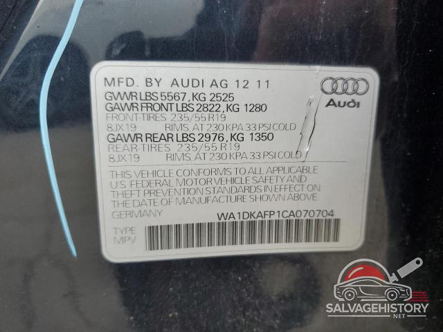 WA1DKAFP1CA070704 2012 AUDI Q5 photo no. 13