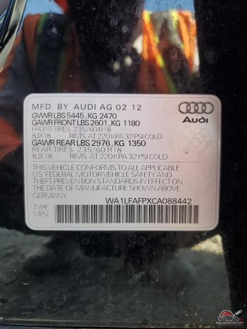 WA1LFAFPXCA088442 2012 AUDI Q5 photo no. 13