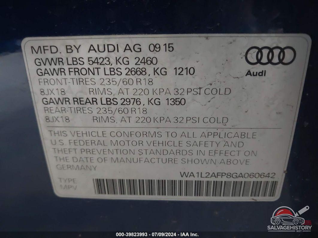 WA1L2AFP8GA060642 2016 AUDI Q5 photo no. 9