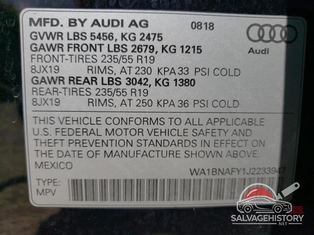 WA1BNAFY9J2227930 2018 AUDI Q5 photo no. 14