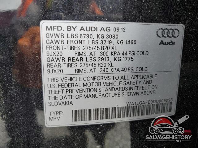 WA1LGAFE9DD005093 2013 AUDI Q7 photo no. 13