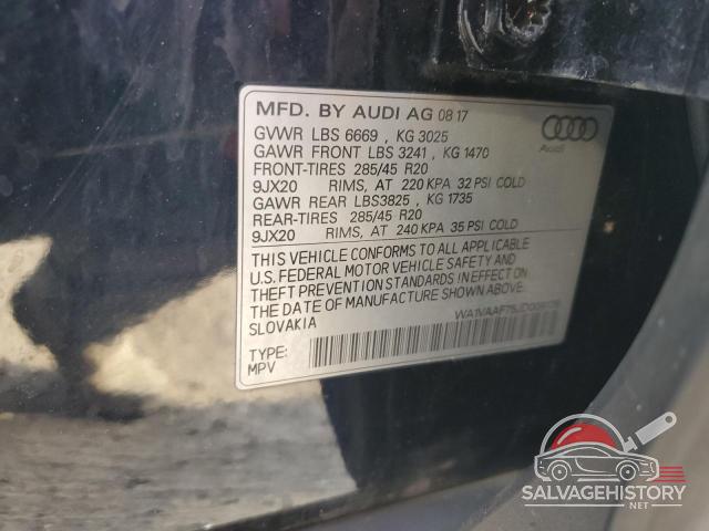 WA1VAAF75JD009178 2018 AUDI Q7 photo no. 13