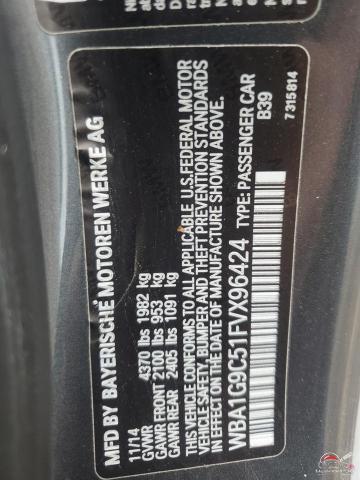 WBA1G9C51FVX96424 2015 BMW 2 SERIES photo no. 12