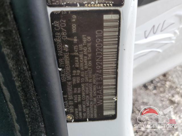 WBAET37492NJ20910 2002 BMW 3 SERIES photo no. 13