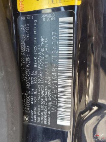 WBABV13485JT24097 2005 BMW 3 SERIES photo no. 12