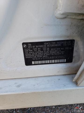 WBAVS13548FX17052 2008 BMW 3 SERIES photo no. 12