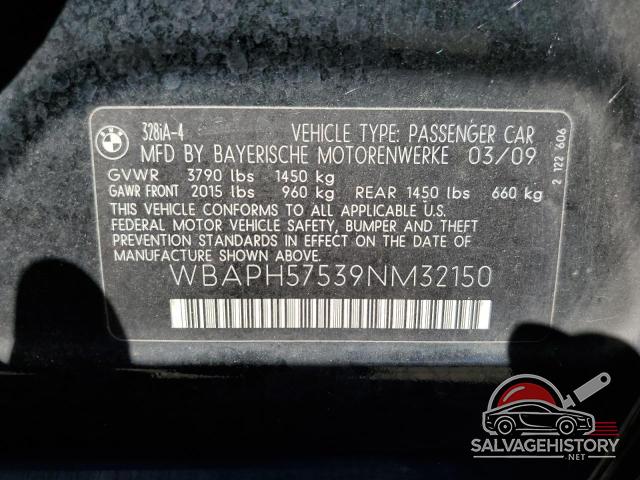 WBAPH57539NM32150 2009 BMW 3 SERIES photo no. 12