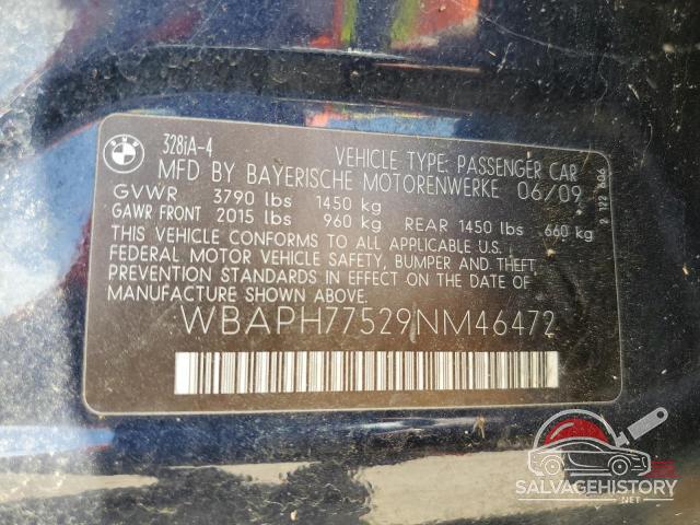 WBAPH77529NM46472 2009 BMW 3 SERIES photo no. 12