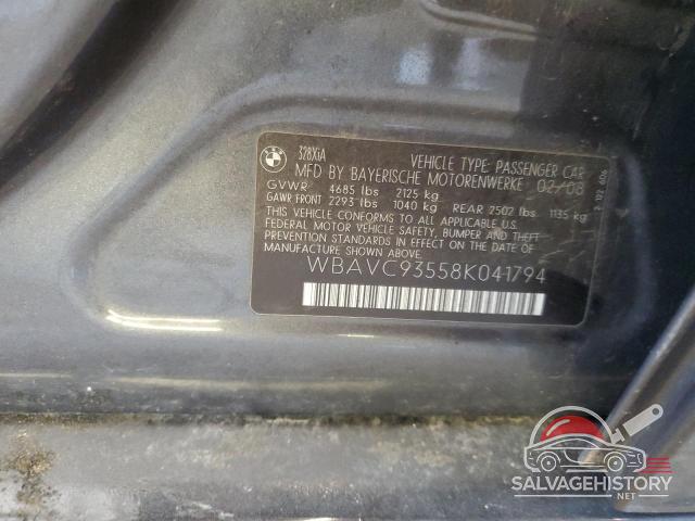 WBAPK5C53AA650642 2010 BMW 3 SERIES photo no. 12