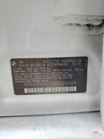 WBAPH7C57BE674608 2011 BMW 3 SERIES photo no. 12