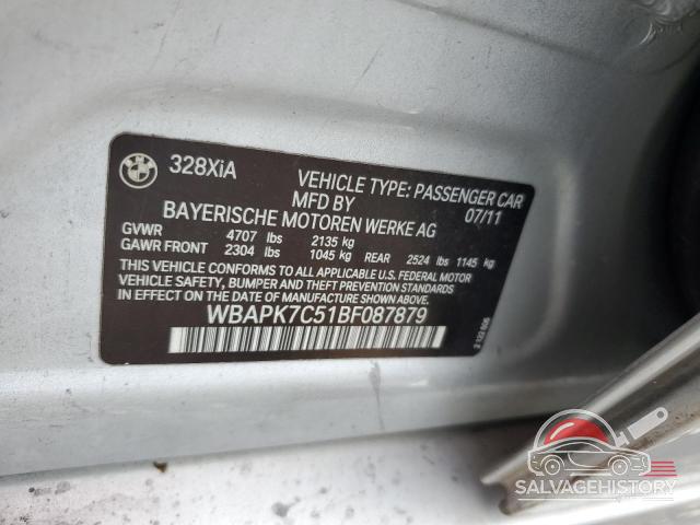 WBAPK7C51BF087879 2011 BMW 3 SERIES photo no. 13