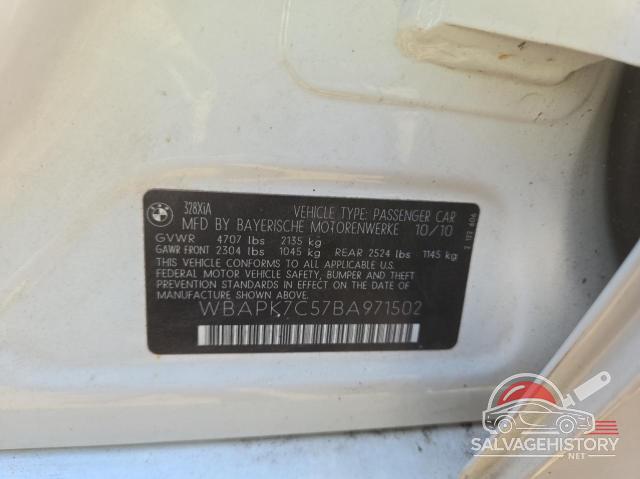 WBAPK7C57BA971502 2011 BMW 3 SERIES photo no. 10