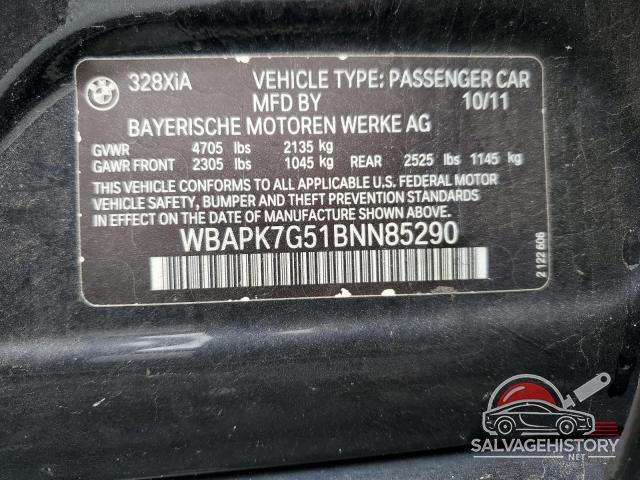 WBAPK7G51BNN85290 2011 BMW 3 SERIES photo no. 12