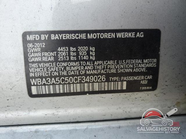 WBA3A5C50CF349026 2012 BMW 3 SERIES photo no. 13