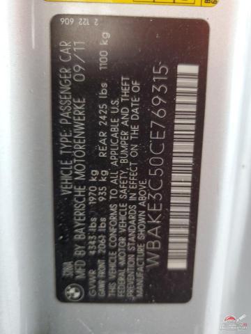 WBAKE3C50CE769315 2012 BMW 3 SERIES photo no. 13