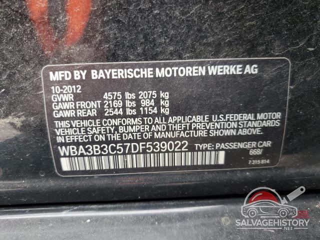 WBA3B3C57DF539022 2013 BMW 3 SERIES photo no. 12
