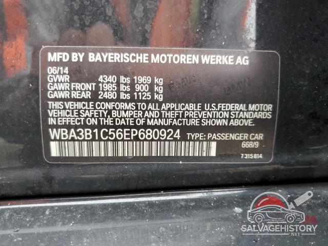 WBA3B1C56EP680924 2014 BMW 3 SERIES photo no. 12