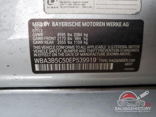 WBA3B5C50EP539919 2014 BMW 3 SERIES photo no. 12