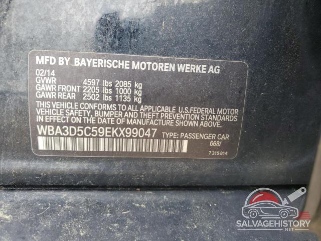 WBA3D5C59EKX99047 2014 BMW 3 SERIES photo no. 13