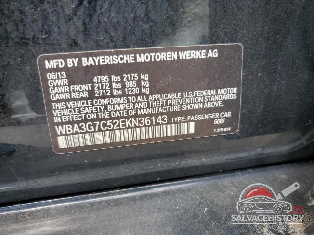 WBA3G7C52EKN36143 2014 BMW 3 SERIES photo no. 12