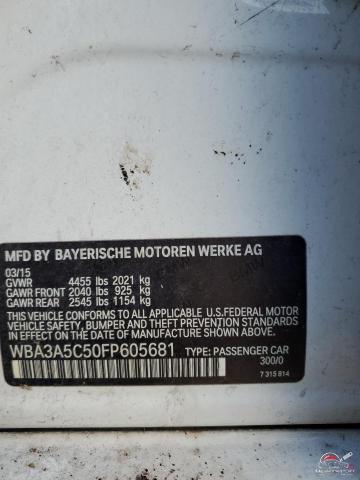 WBA3A5C50FP605681 2015 BMW 3 SERIES photo no. 12