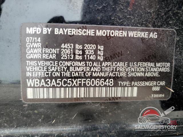 WBA3A5C5XFF606648 2015 BMW 3 SERIES photo no. 12