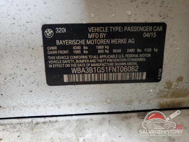 WBA3B1G51FNT06082 2015 BMW 3 SERIES photo no. 12
