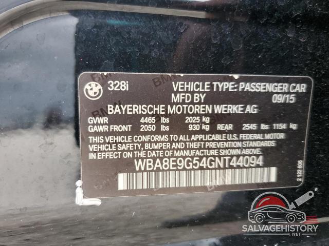 WBA8E9G54GNT44094 2016 BMW 3 SERIES photo no. 12
