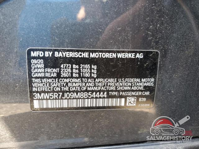 3MW5R7J09M8B54444 2021 BMW 3 SERIES photo no. 12